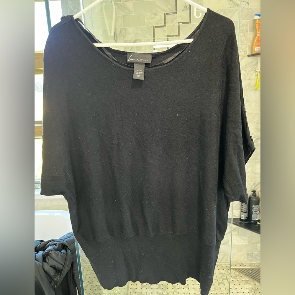 Lane Bryant Classic Black Knit Top